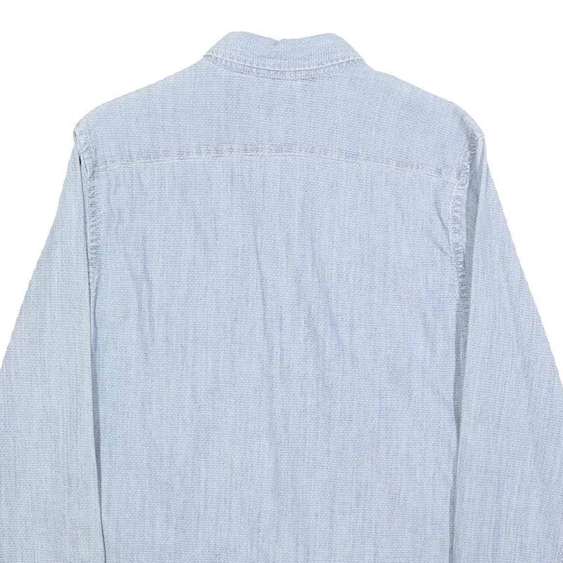 LEVI'S Mens Blue Cotton Shirt S Casual Long Sleeve Button Pocket