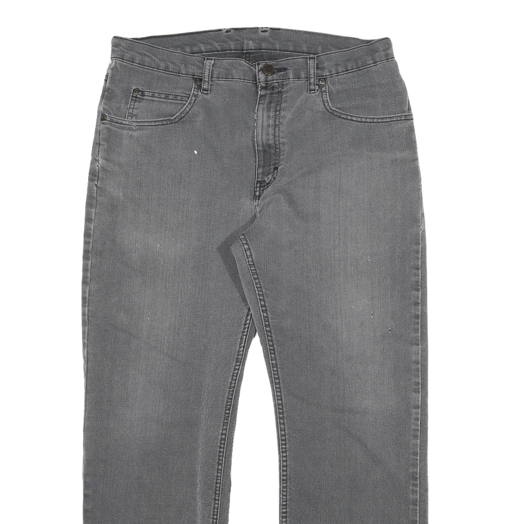 DICKIES Mens Regular Fit Grey Denim Jeans W34 L28 Distressed Zip Closure