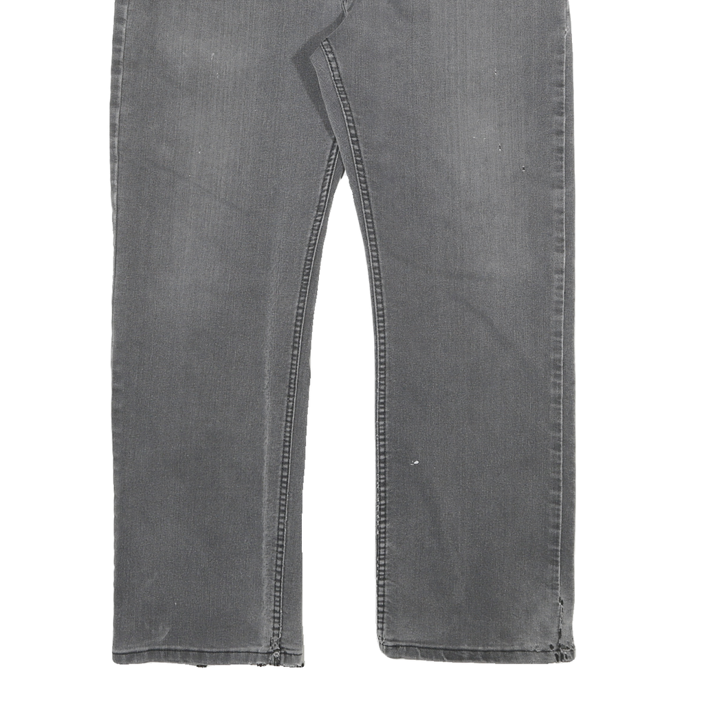 DICKIES Mens Regular Fit Grey Denim Jeans W34 L28 Distressed Zip Closure