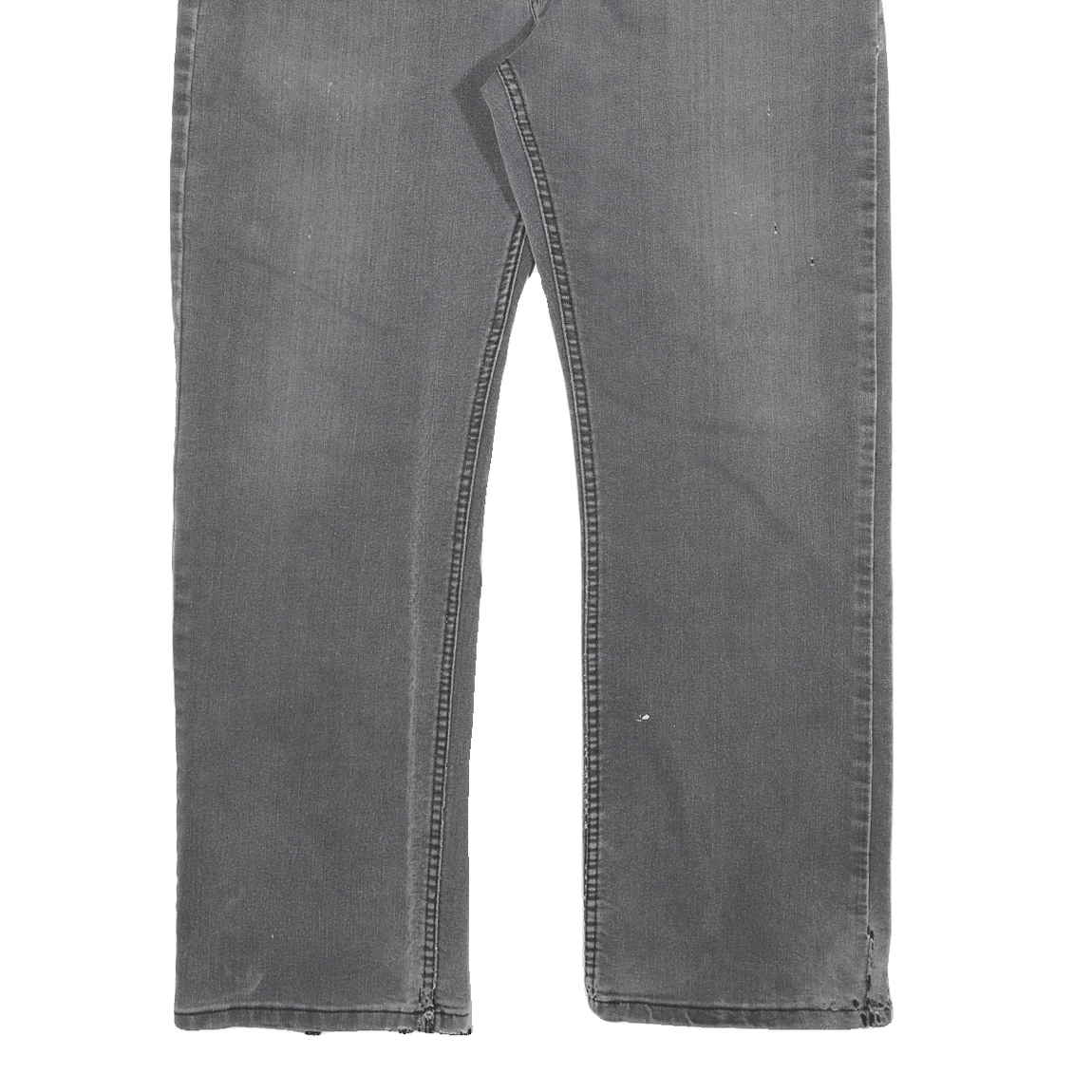 DICKIES Mens Regular Fit Grey Denim Jeans W34 L28 Distressed Zip Closure