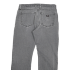 DICKIES Mens Regular Fit Grey Denim Jeans W34 L28 Distressed Zip Closure