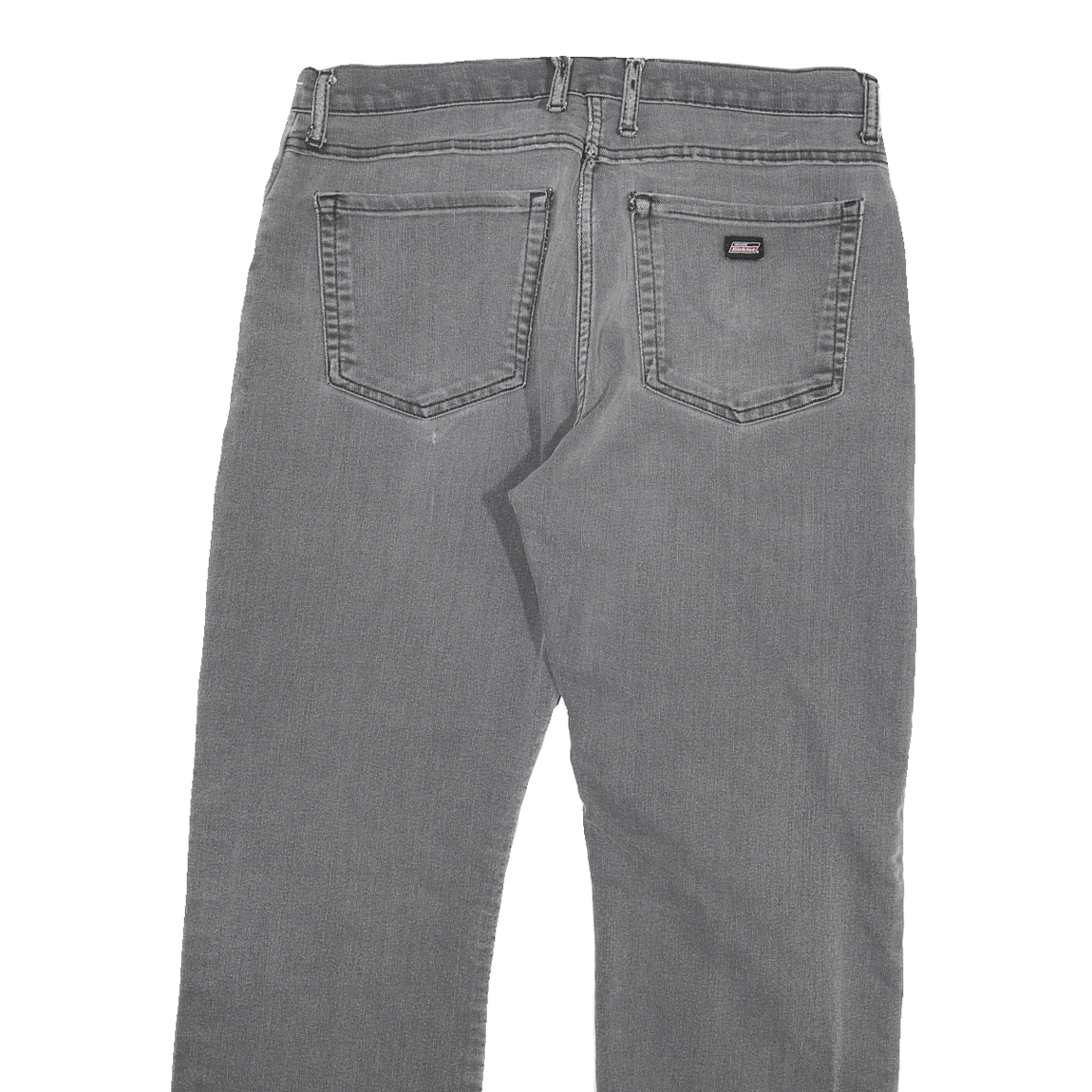 DICKIES Mens Regular Fit Grey Denim Jeans W34 L28 Distressed Zip Closure