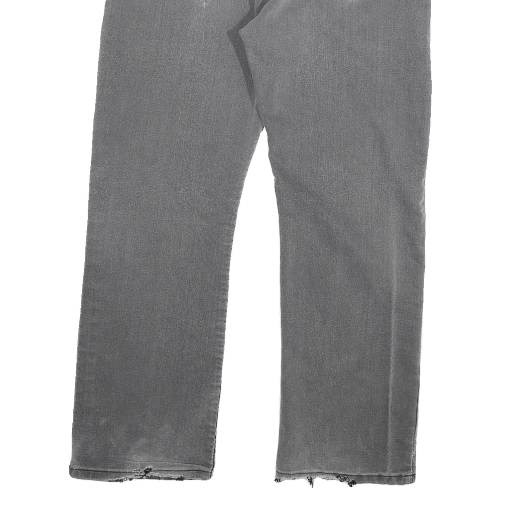 DICKIES Mens Regular Fit Grey Denim Jeans W34 L28 Distressed Zip Closure