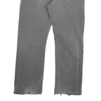 DICKIES Mens Regular Fit Grey Denim Jeans W34 L28 Distressed Zip Closure