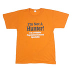 TEE SWING Mens Orange Graphic T-Shirt L Short Sleeve Crew Neck Humour