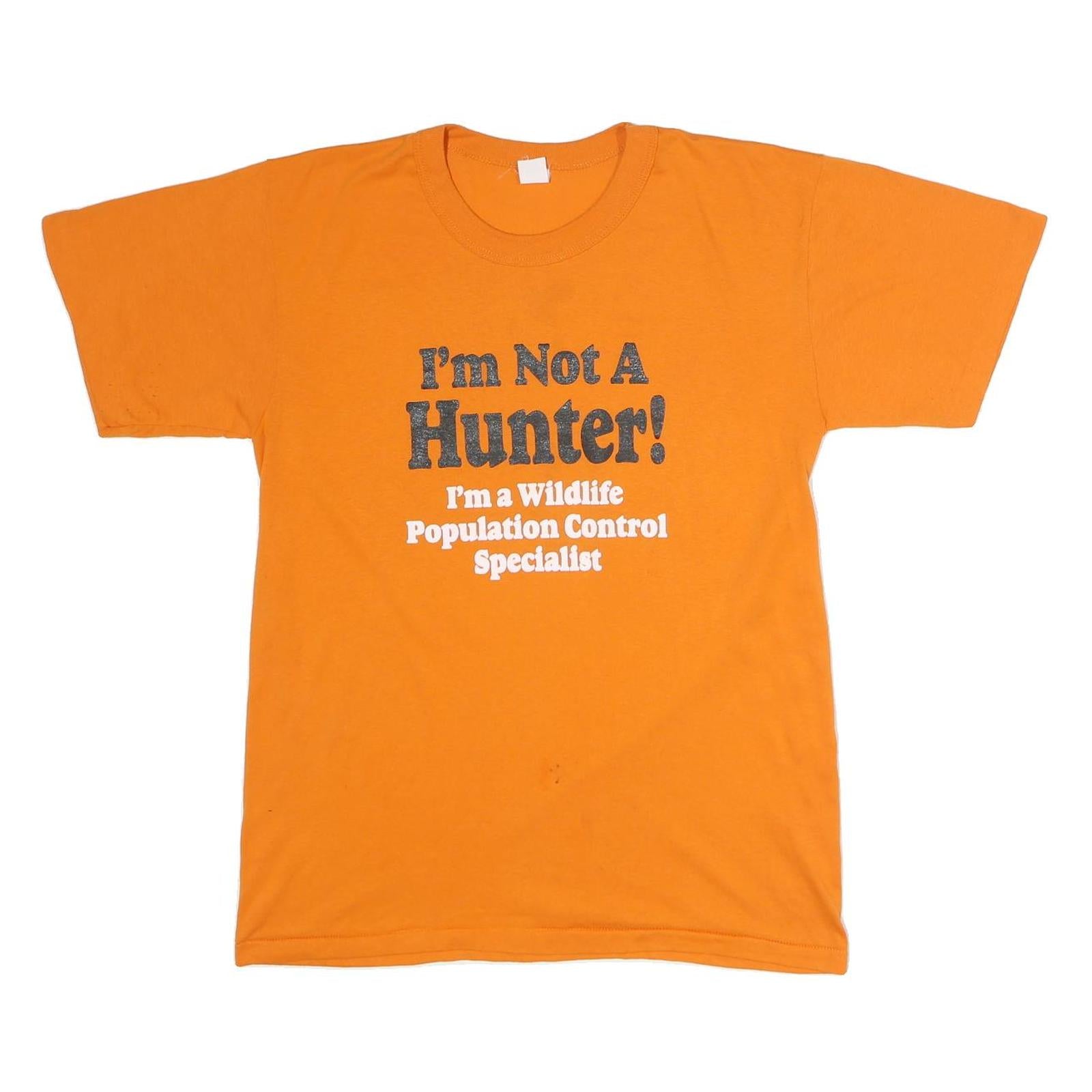 TEE SWING Mens Orange Graphic T-Shirt L Short Sleeve Crew Neck Humour