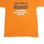 TEE SWING Mens Orange Graphic T-Shirt L Short Sleeve Crew Neck Humour