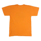 TEE SWING Mens Orange Graphic T-Shirt L Short Sleeve Crew Neck Humour