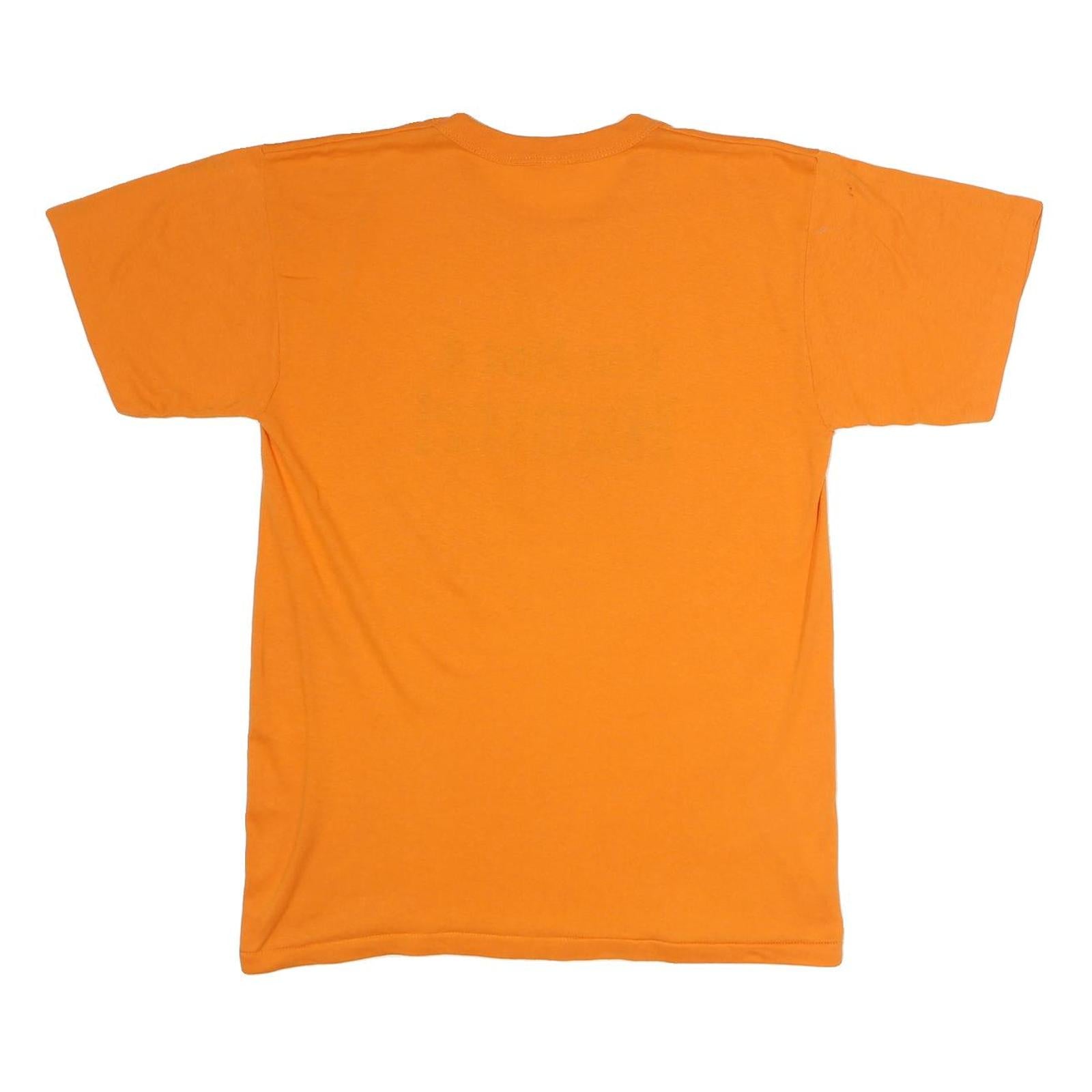 TEE SWING Mens Orange Graphic T-Shirt L Short Sleeve Crew Neck Humour