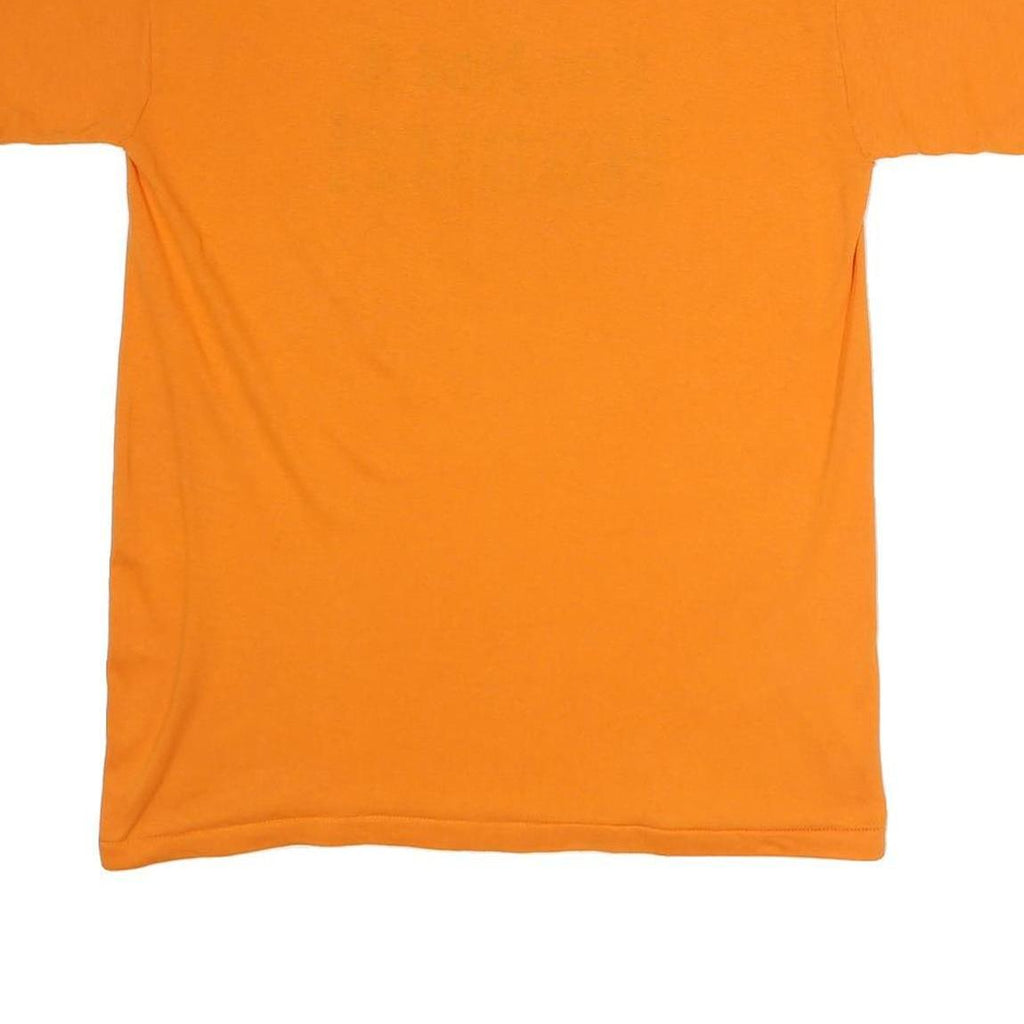 TEE SWING Mens Orange Graphic T-Shirt L Short Sleeve Crew Neck Humour