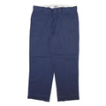 DICKIES Mens Navy Blue Regular Fit Straight Leg Trousers W38 L30 Workwear