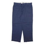 DICKIES Mens Navy Blue Regular Fit Straight Leg Trousers W38 L30 Workwear