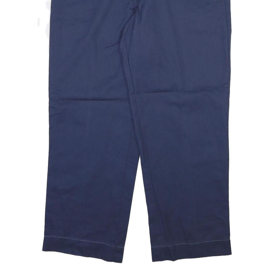 DICKIES Mens Navy Blue Regular Fit Straight Leg Trousers W38 L30 Workwear