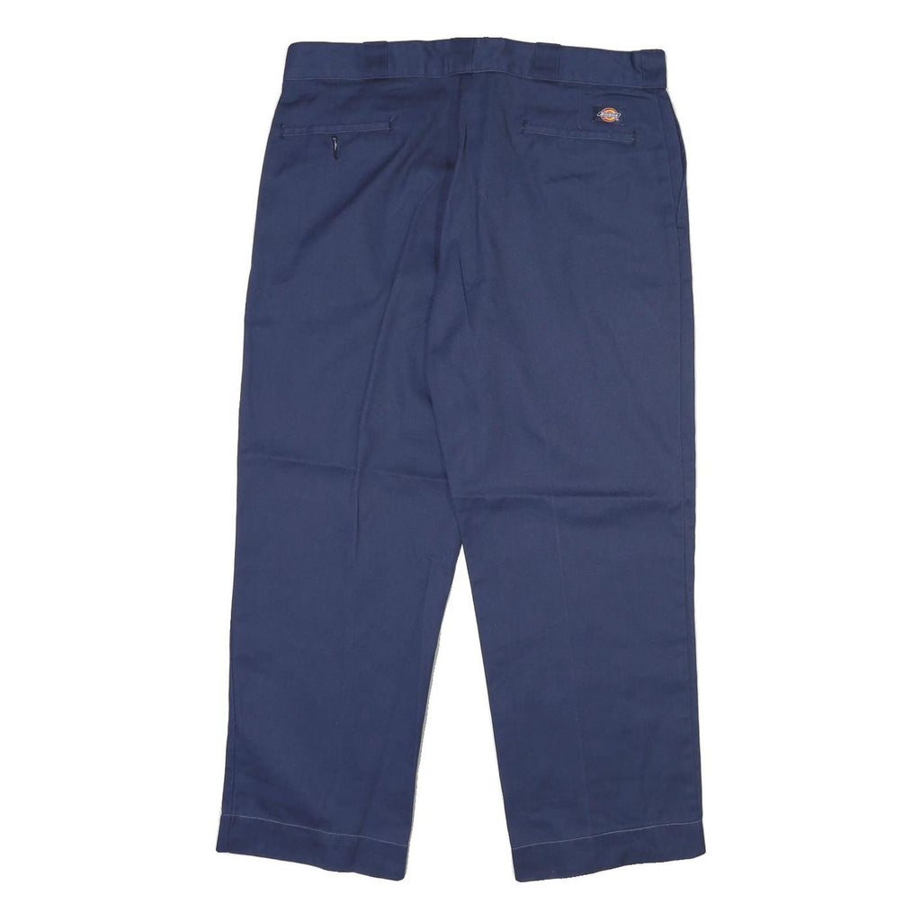 DICKIES Mens Navy Blue Regular Fit Straight Leg Trousers W38 L30 Workwear