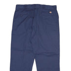 DICKIES Mens Navy Blue Regular Fit Straight Leg Trousers W38 L30 Workwear