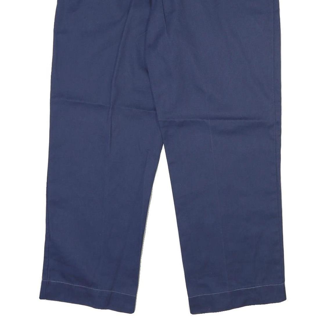 DICKIES Mens Navy Blue Regular Fit Straight Leg Trousers W38 L30 Workwear