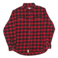 JACHS Mens Red & Black Check Shirt M Long Sleeve Cotton Blend Casual