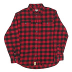 JACHS Mens Red & Black Check Shirt M Long Sleeve Cotton Blend Casual