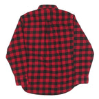 JACHS Mens Red & Black Check Shirt M Long Sleeve Cotton Blend Casual