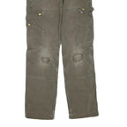 CARHARTT Mens Regular Fit Green Cargo Trousers W28 L32 Cotton Blend Zip