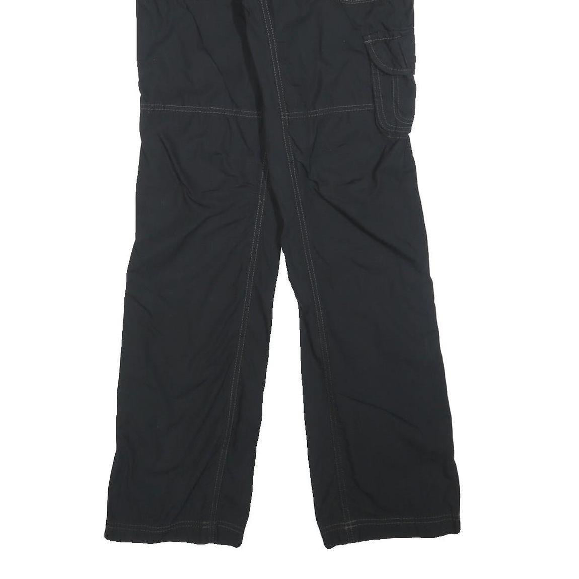 OP Womens Black Regular Fit Straight Leg Polyester Blend Trousers W28 L32 Casual