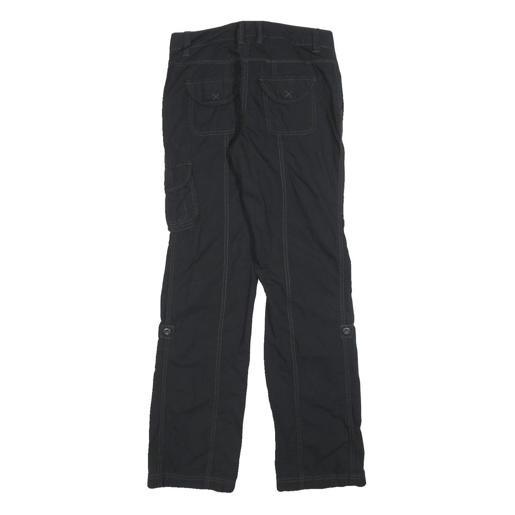 OP Womens Black Regular Fit Straight Leg Polyester Blend Trousers W28 L32 Casual