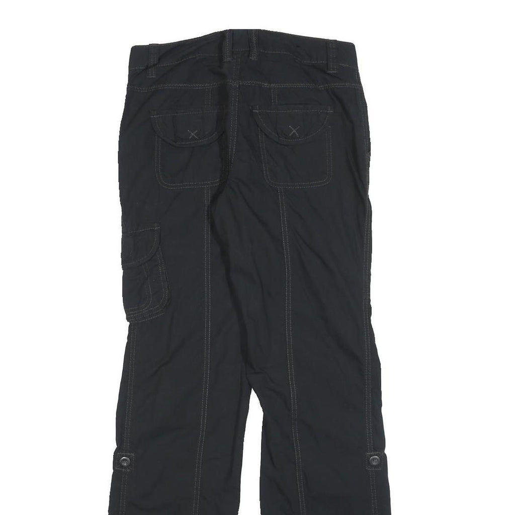 OP Womens Black Regular Fit Straight Leg Polyester Blend Trousers W28 L32 Casual