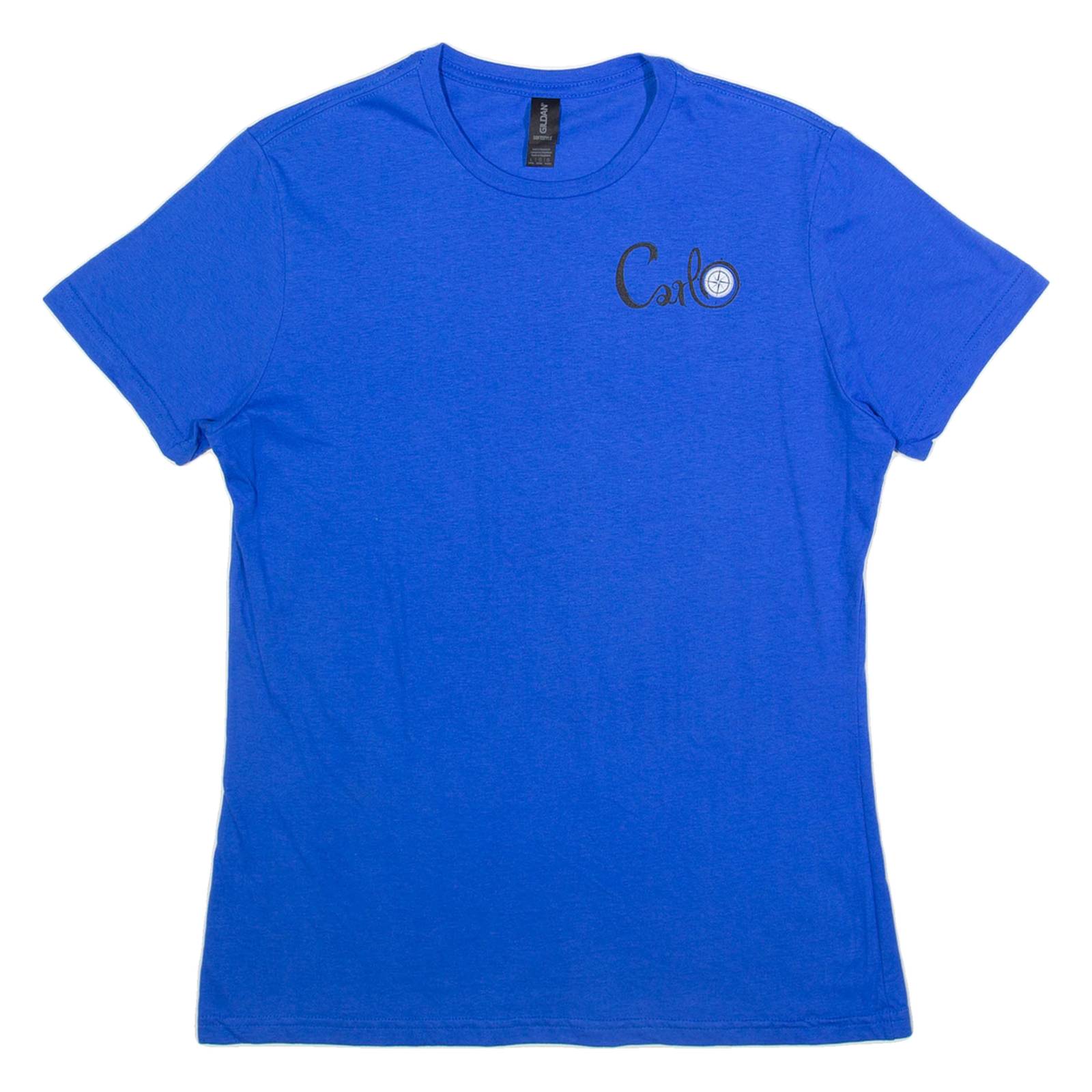 GILDAN Carlo Womens T-Shirt Blue L