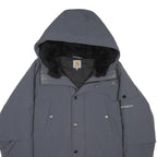 CARHARTT Mens Grey Synthetic Zip Hooded Jacket XS Outdoor Workwear Winter