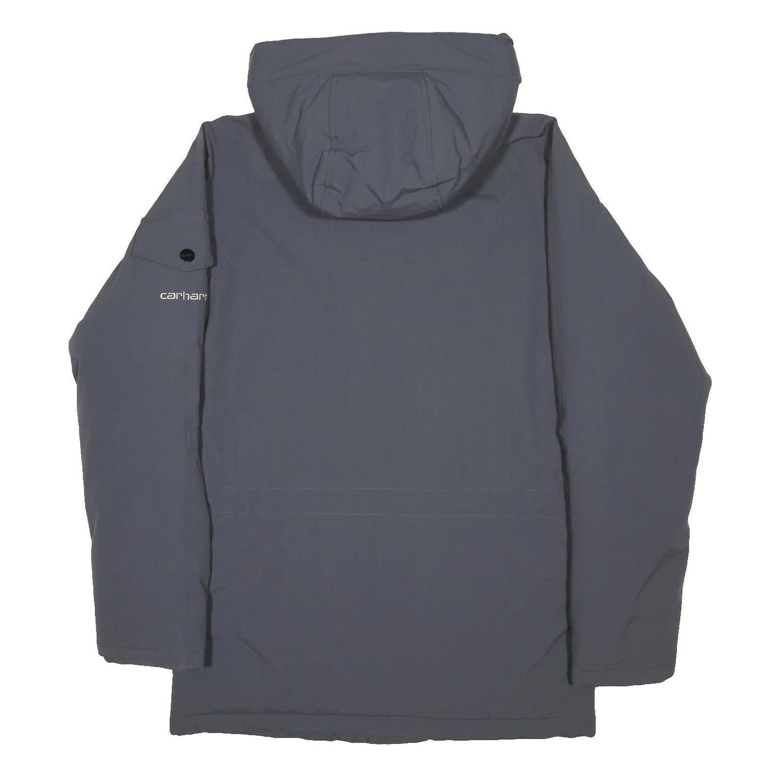 CARHARTT Mens Grey Synthetic Zip Hooded Jacket XS Outdoor Workwear Winter