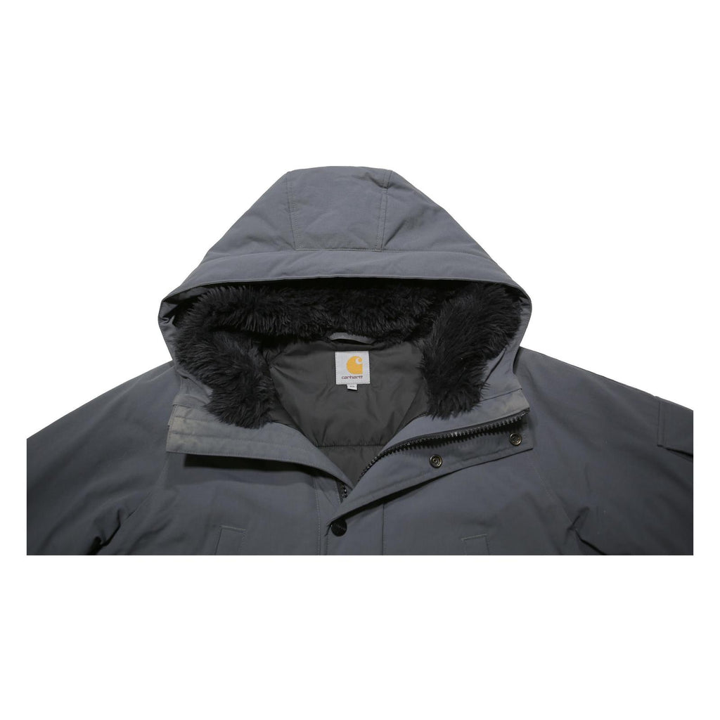 CARHARTT Mens Grey Synthetic Zip Hooded Jacket XS Outdoor Workwear Winter