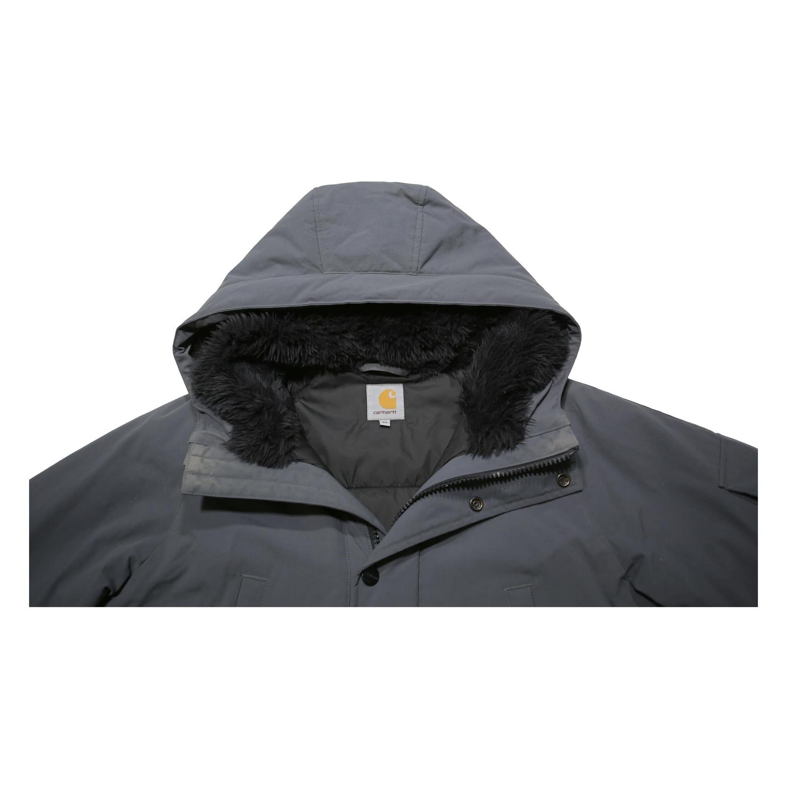 CARHARTT Mens Grey Synthetic Zip Hooded Jacket XS Outdoor Workwear Winter