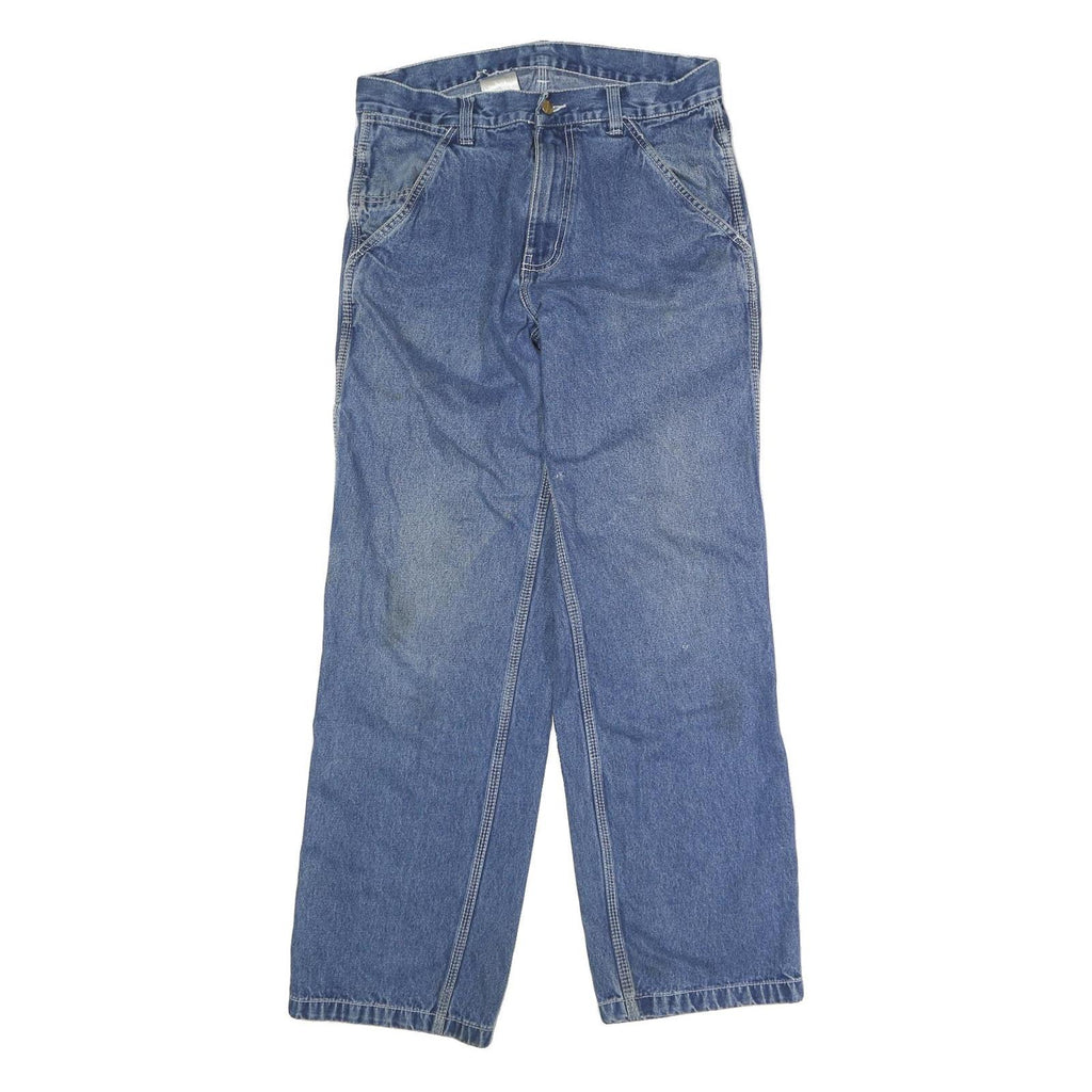 CARHARTT Mens Jeans Blue Regular Straight Denim Medium W31 L32 Workwear Casual