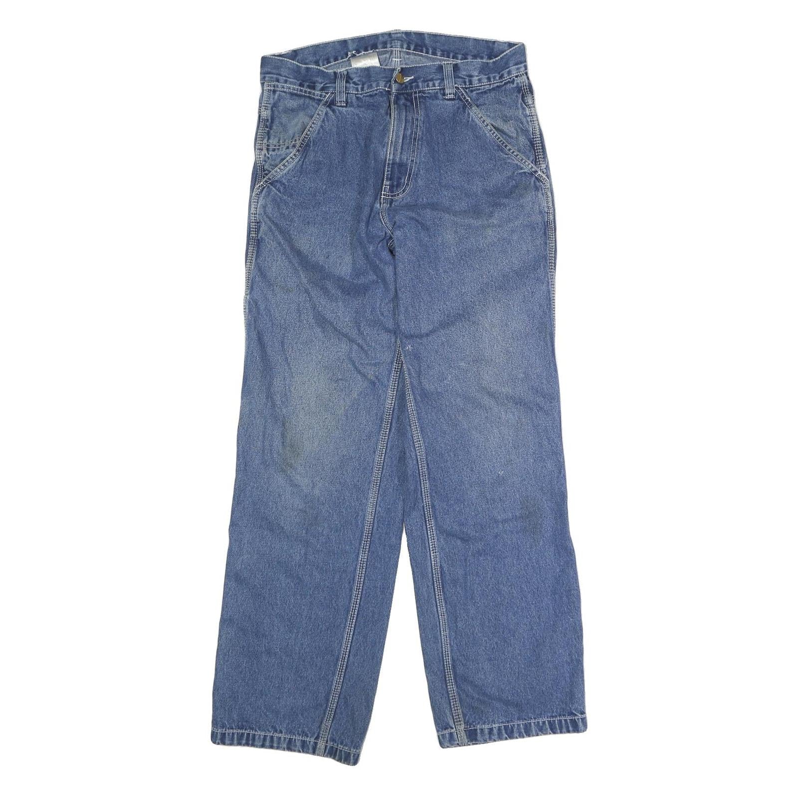 CARHARTT Mens Jeans Blue Regular Straight Denim Medium W31 L32 Workwear Casual