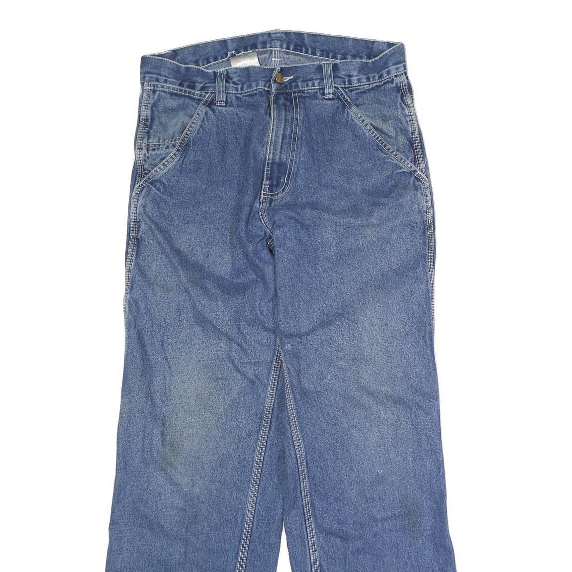 CARHARTT Mens Jeans Blue Regular Straight Denim Medium W31 L32 Workwear Casual