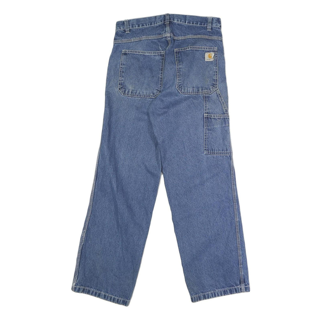 CARHARTT Mens Jeans Blue Regular Straight Denim Medium W31 L32 Workwear Casual