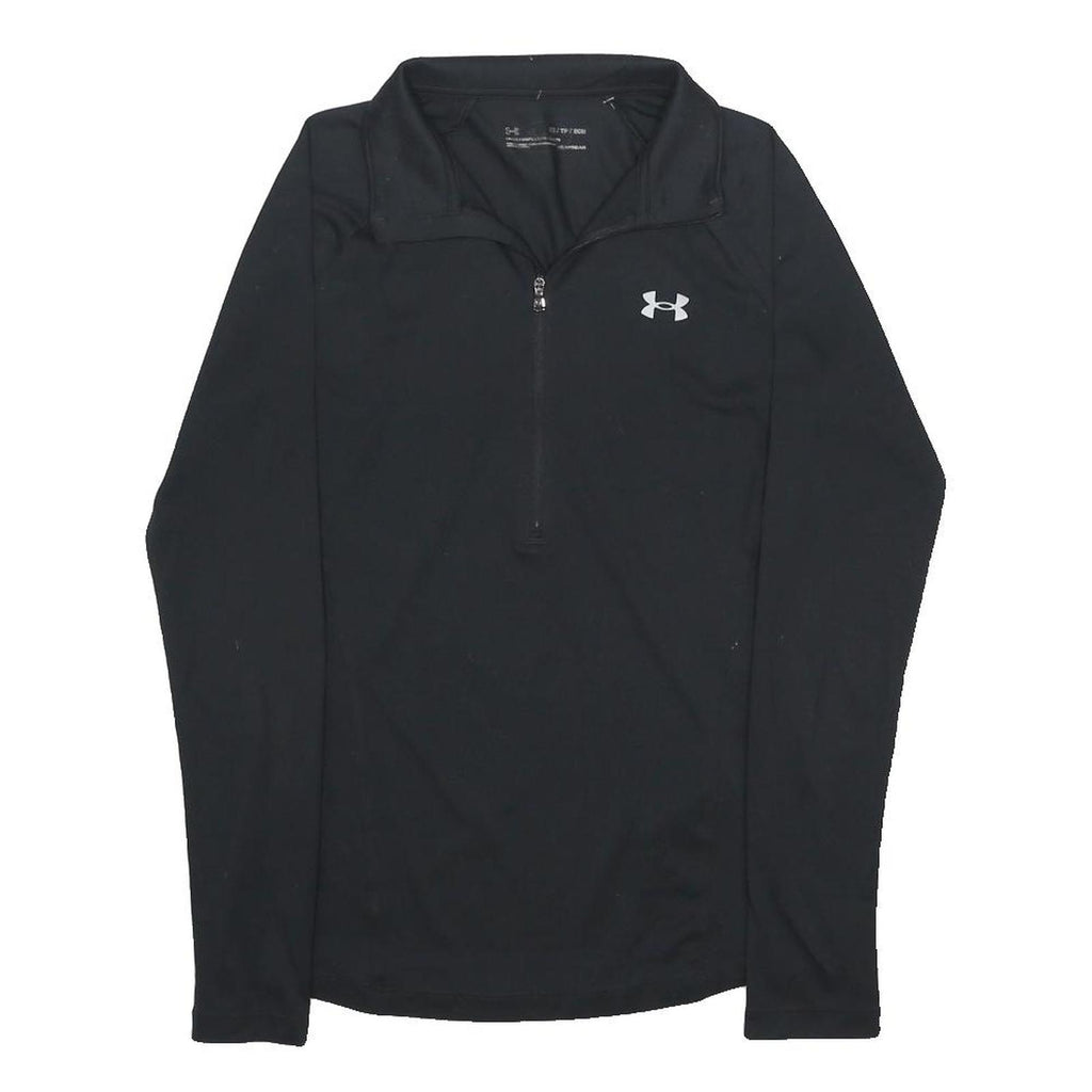 UNDER ARMOUR Womens Black 1/4 Zip Sweatshirt XS Performance Activewear