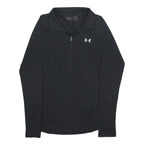 UNDER ARMOUR Womens Black 1/4 Zip Sweatshirt XS Performance Activewear
