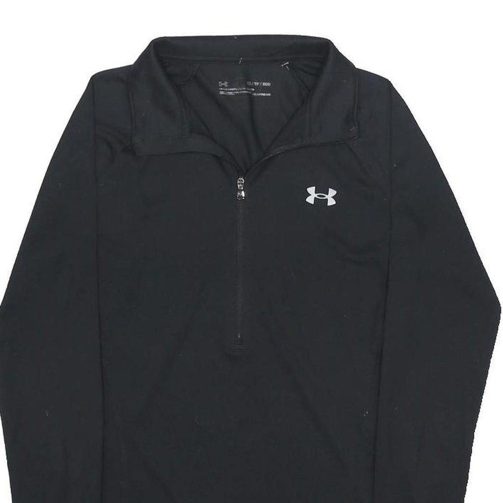 UNDER ARMOUR Womens Black 1/4 Zip Sweatshirt XS Performance Activewear