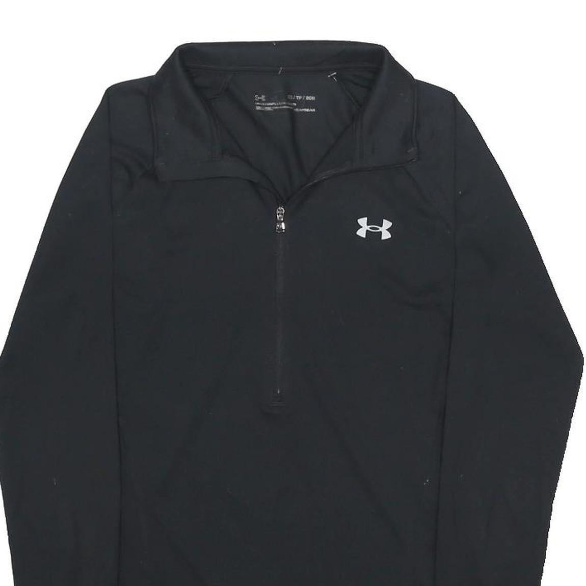 UNDER ARMOUR Womens Black 1/4 Zip Sweatshirt XS Performance Activewear
