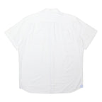 LACOSTE Mens White Casual Shirt L Cotton Blend Short Sleeve Pocket