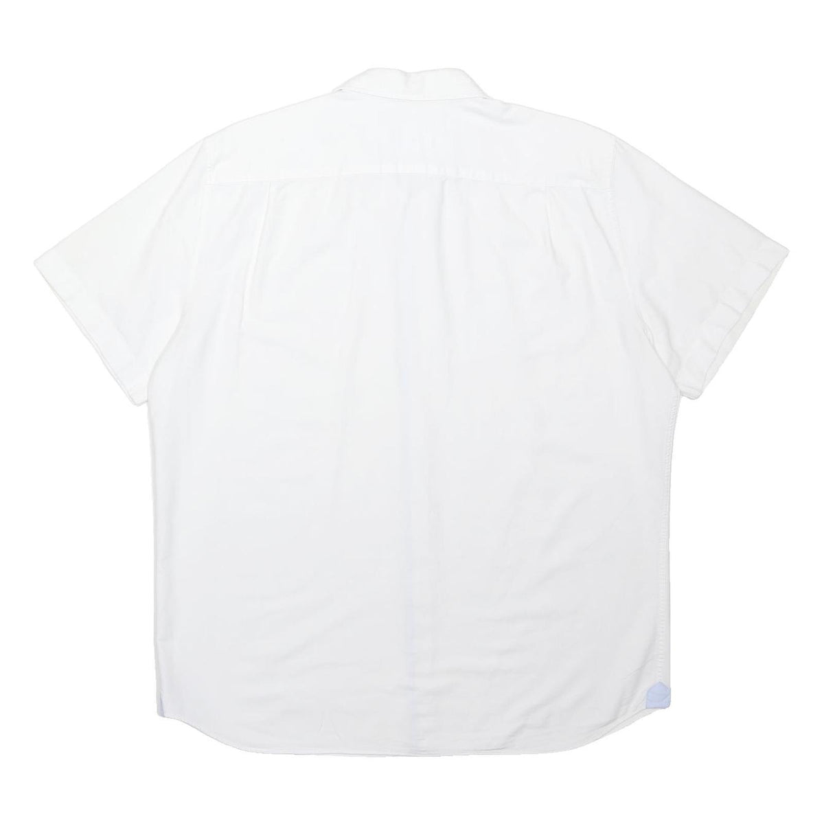 LACOSTE Mens White Casual Shirt L Cotton Blend Short Sleeve Pocket