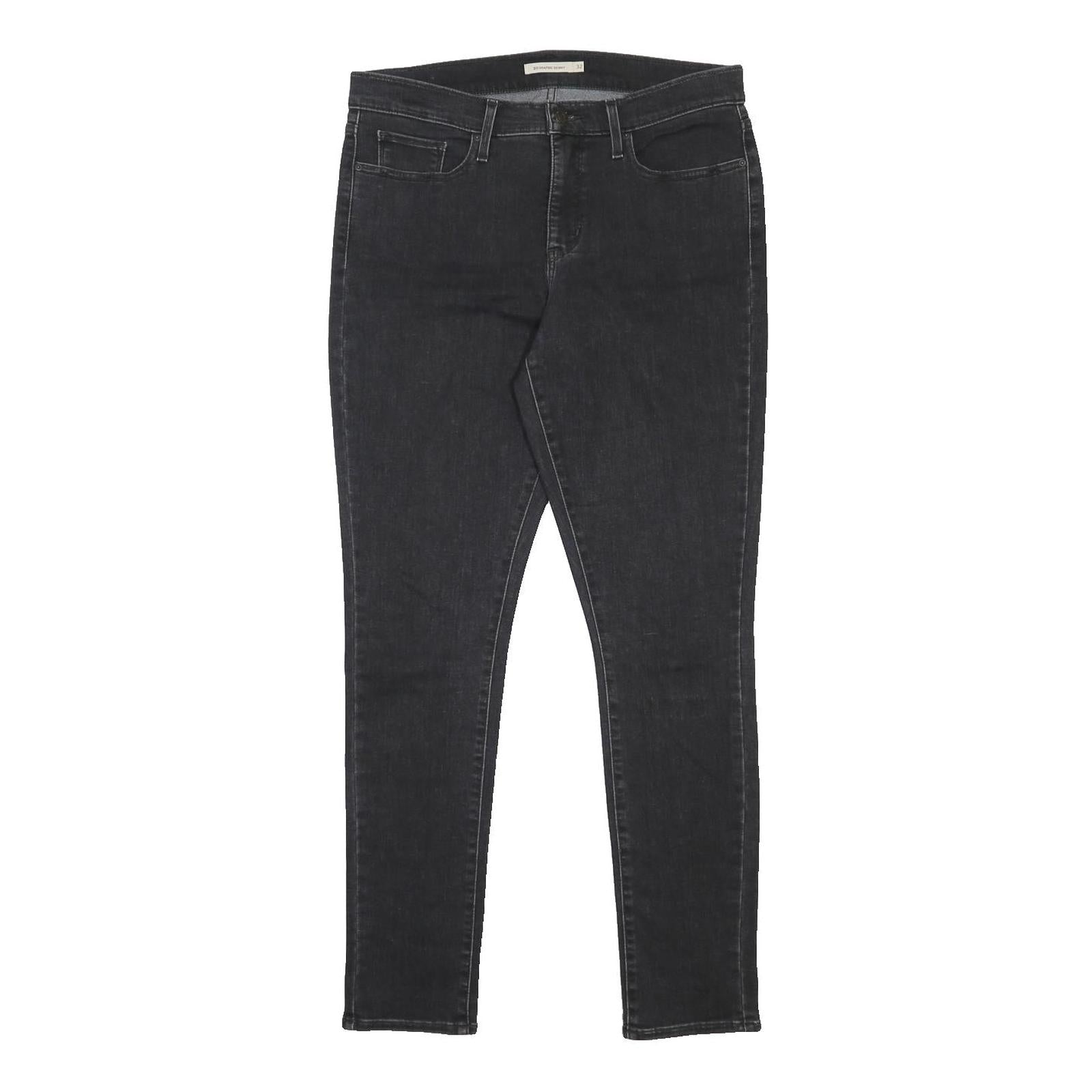 LEVI'S 311 Womens Jeans Black Slim Skinny Denim Medium W32 L32 Stretch Zip