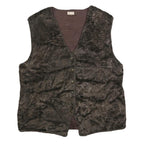 FELICIA Womens Brown Faux Fur Jacket L Polyester Button Fastening Plush