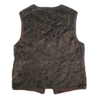 FELICIA Womens Brown Faux Fur Jacket L Polyester Button Fastening Plush