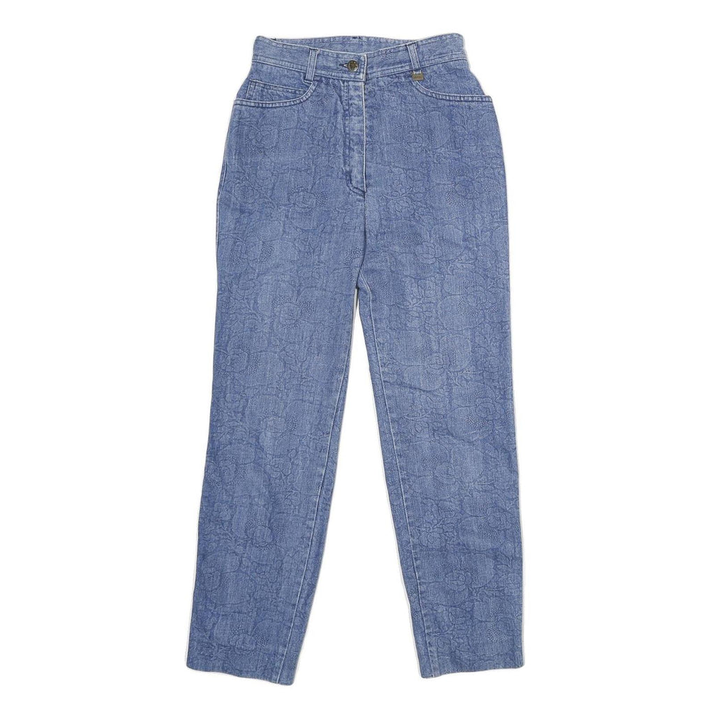 SPOTLIGHT Womens Regular Fit Straight Leg Denim Light W24 L28 Embossed Pattern
