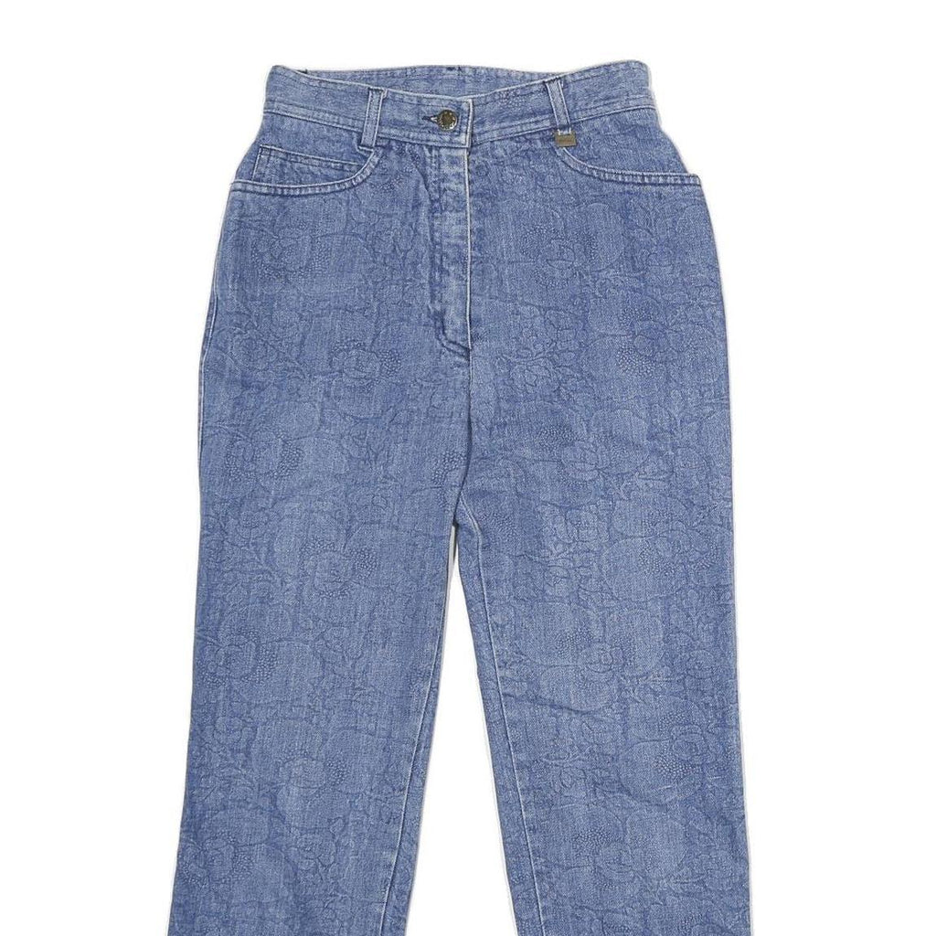 SPOTLIGHT Womens Regular Fit Straight Leg Denim Light W24 L28 Embossed Pattern