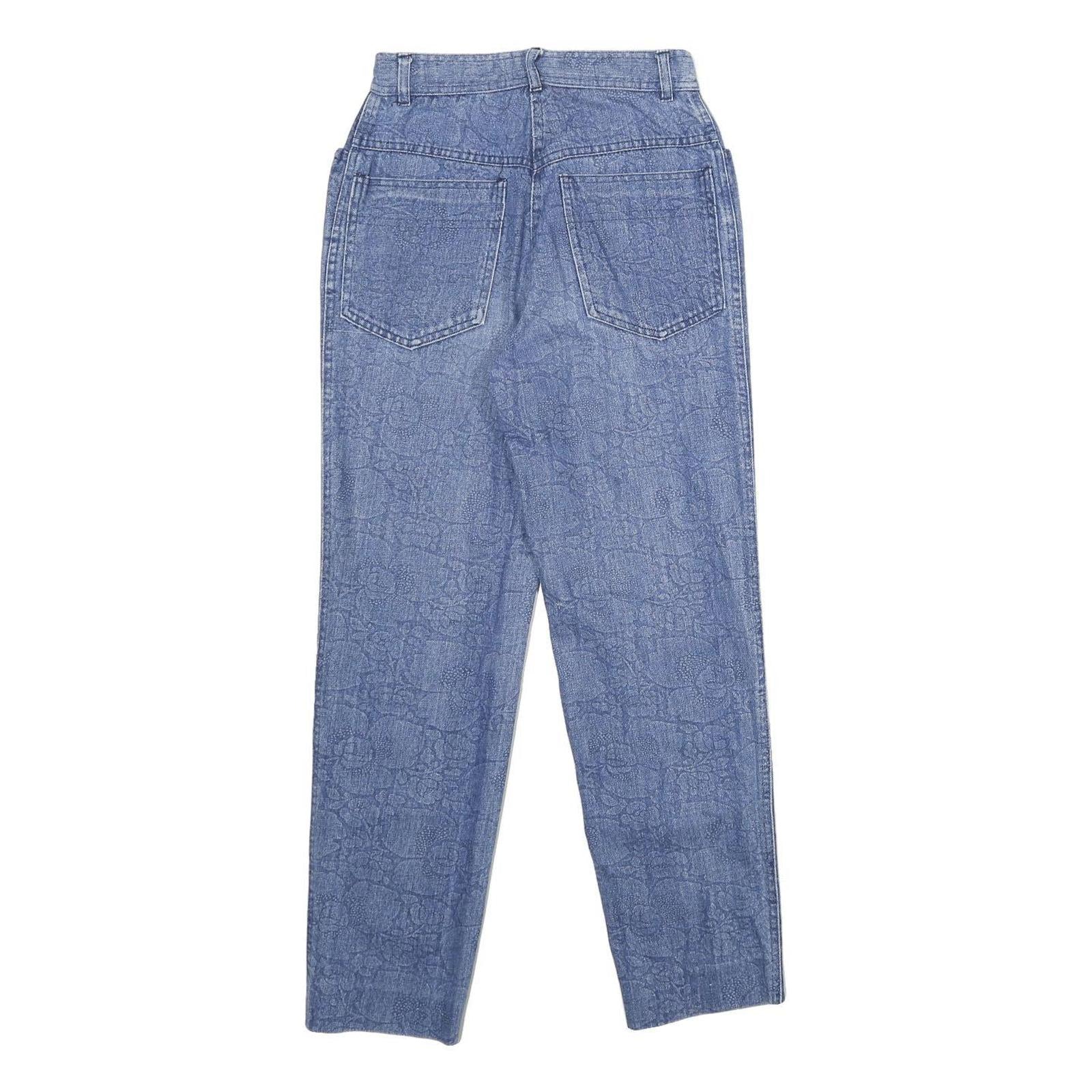 SPOTLIGHT Womens Regular Fit Straight Leg Denim Light W24 L28 Embossed Pattern
