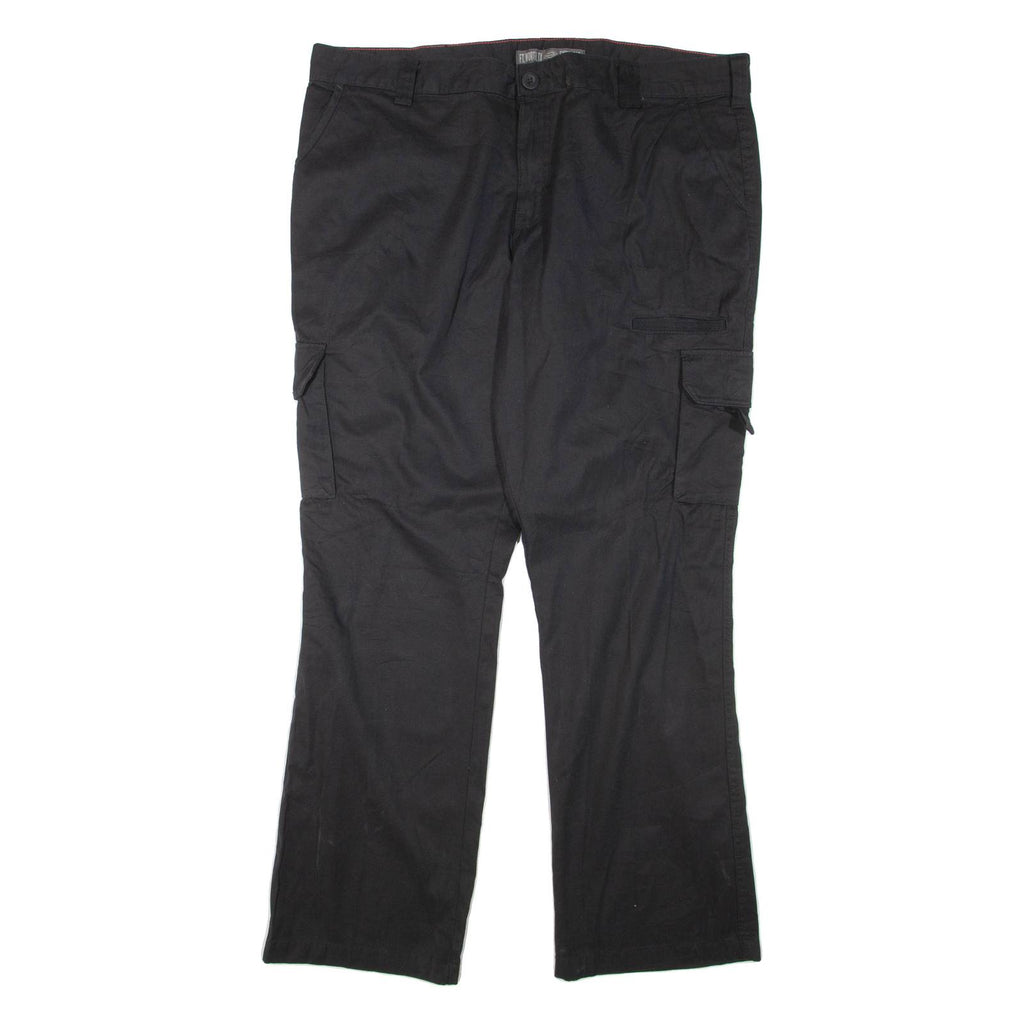 DICKIES Cargo Mens Trousers Black Regular Flared W40 L32