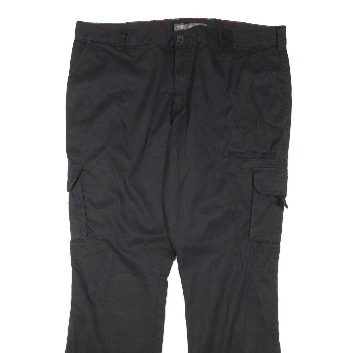 DICKIES Cargo Mens Trousers Black Regular Flared W40 L32